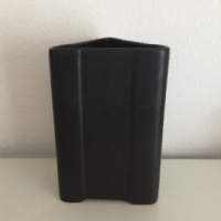 SK black triangle vase